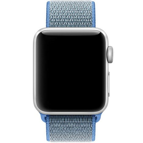 Curea iUni compatibila cu Apple Watch 1/2/3/4/5/6/7, 42mm, Nylon Sport, Woven Strap, Blue